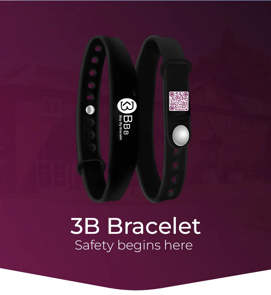 3B Bracelet parent app showing real-time transactions